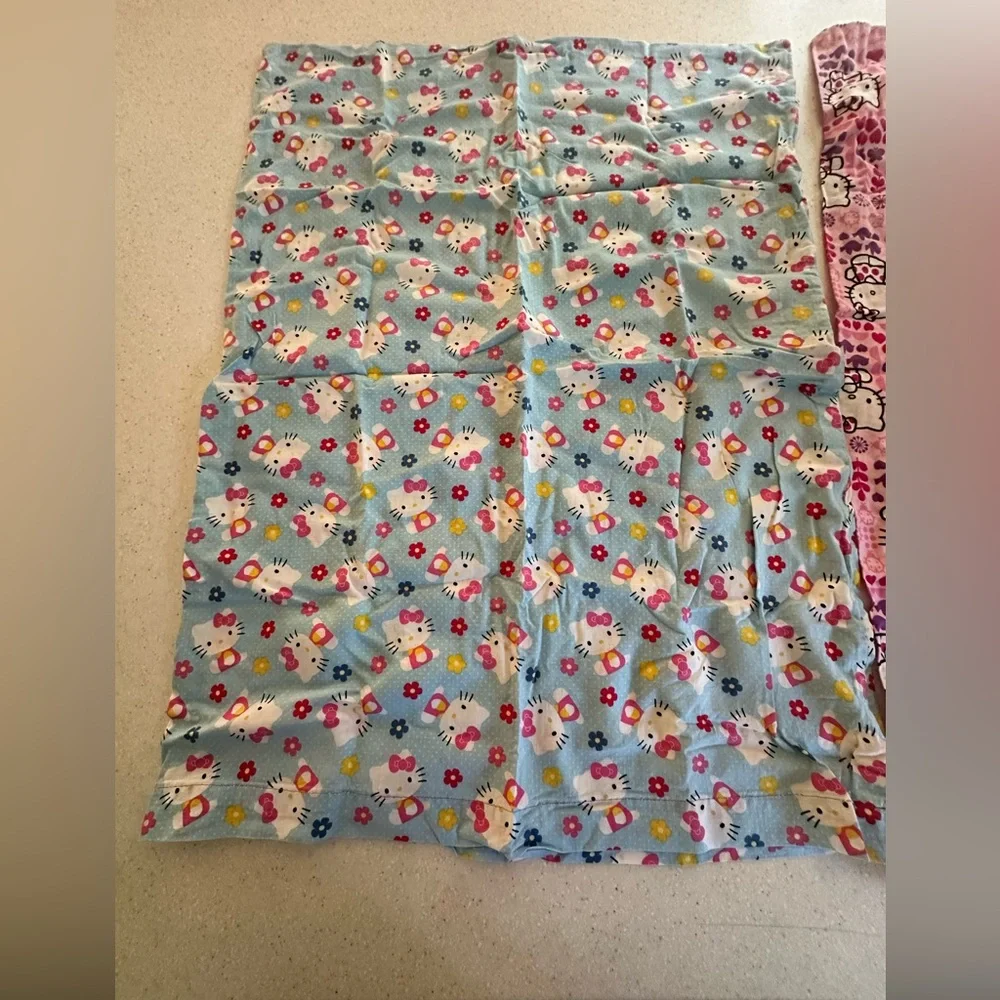 Hello Kitty Handmade Pink & Blue  Pillow Cases!